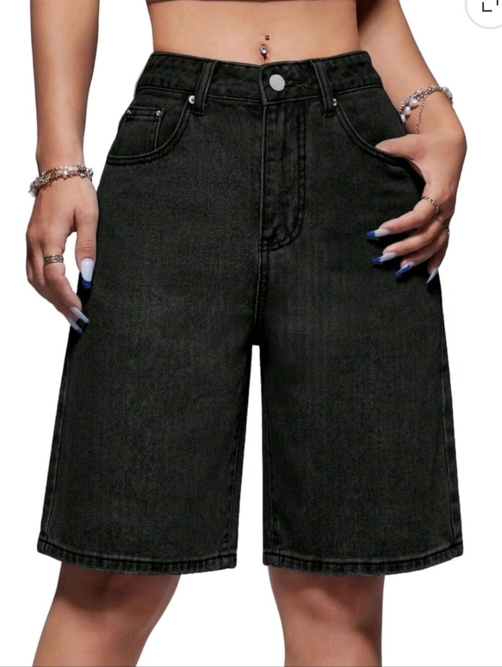 EMMIOL Women's 2XL Denim Shorts Mid-Low Waist Jean Shorts New With Tags
